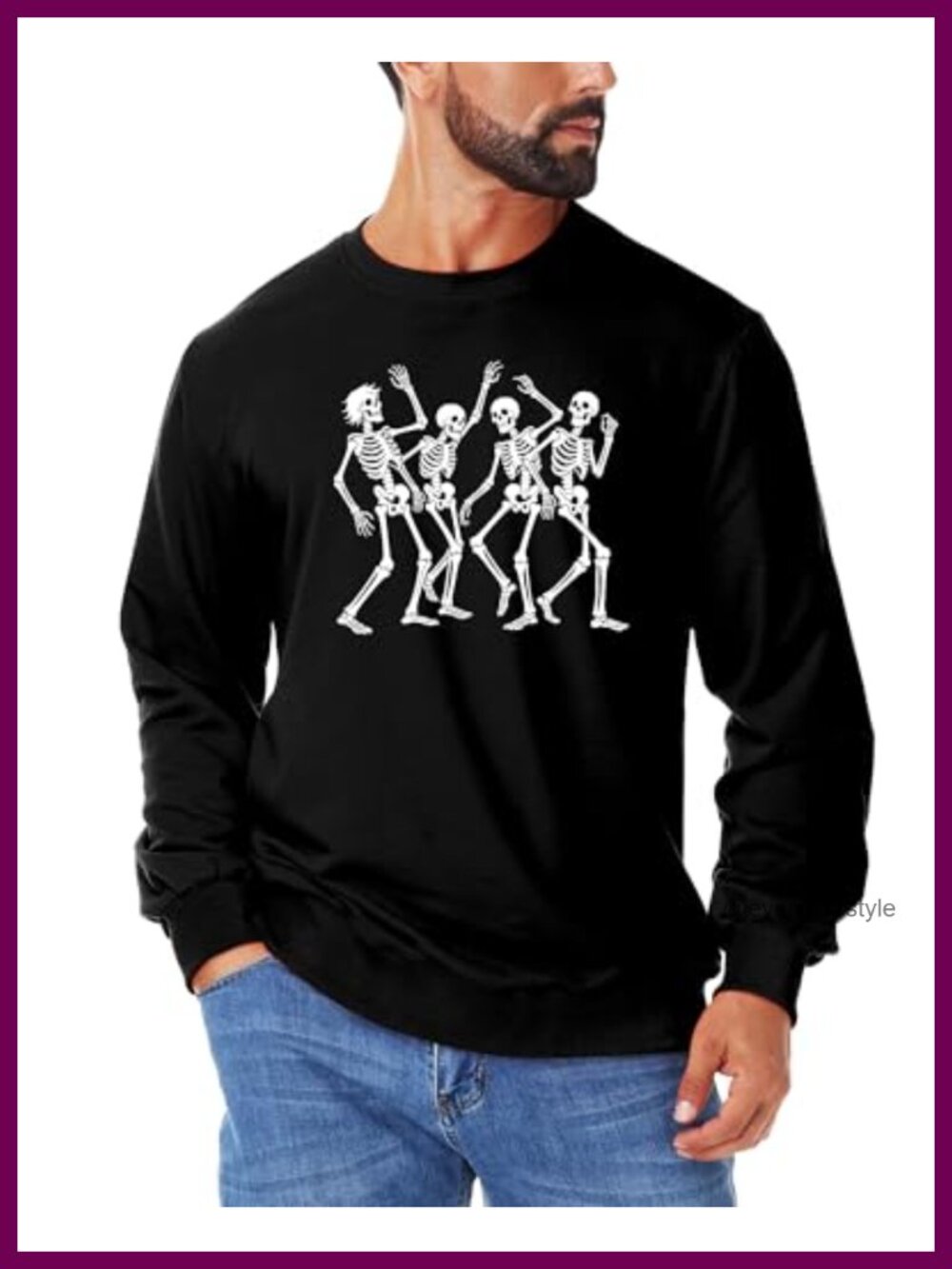 Arankhiger Halloween Sweatshirt Pullover Skeleton Graphic Costume